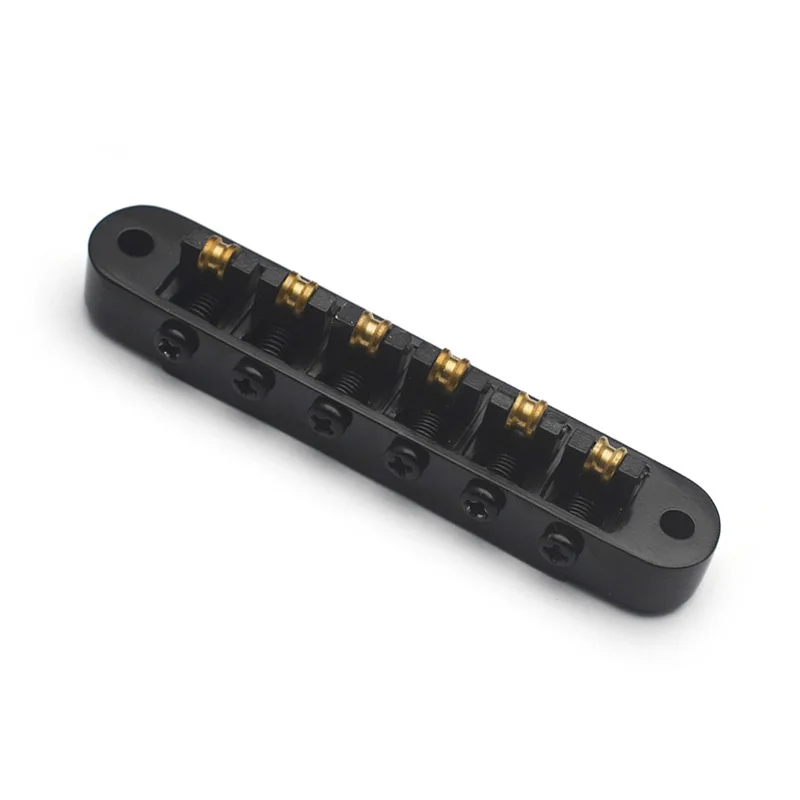 Guitar Tune-O-Matic Roller Saddle Bridge Replacement Part Compatible with LP SG Style 6 String Electric Guitar