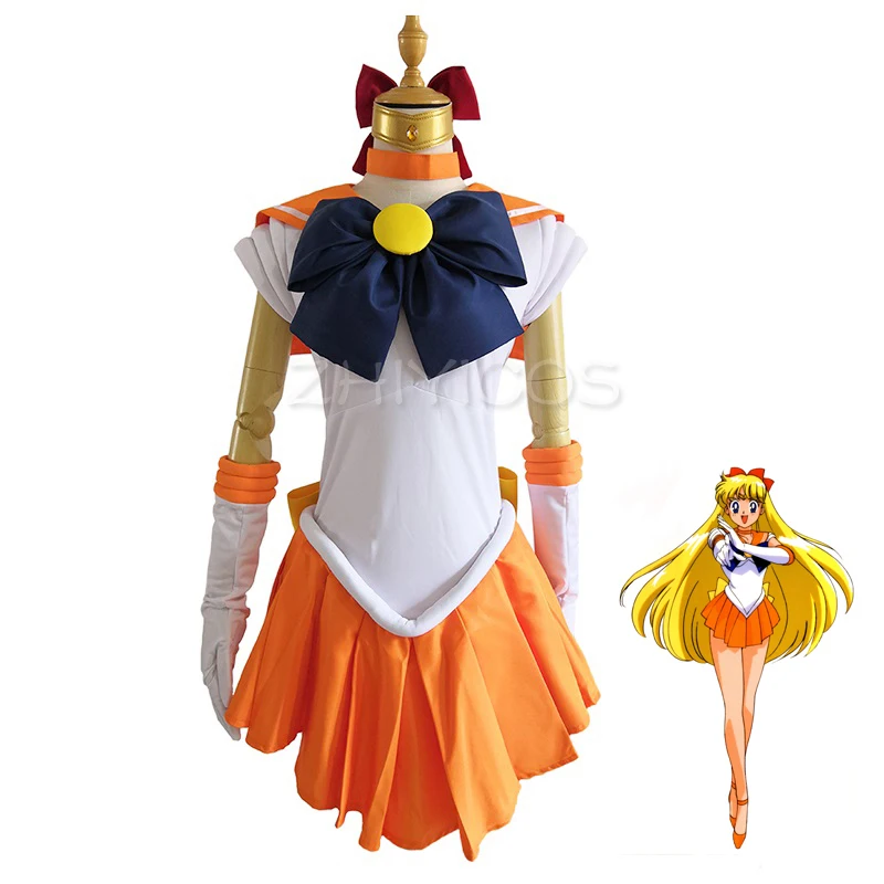 

High Quality Anime Sailor Venus Cosplay Costume Aino Minako Dress Carnival Halloween Costumes for Women Custom Any Size