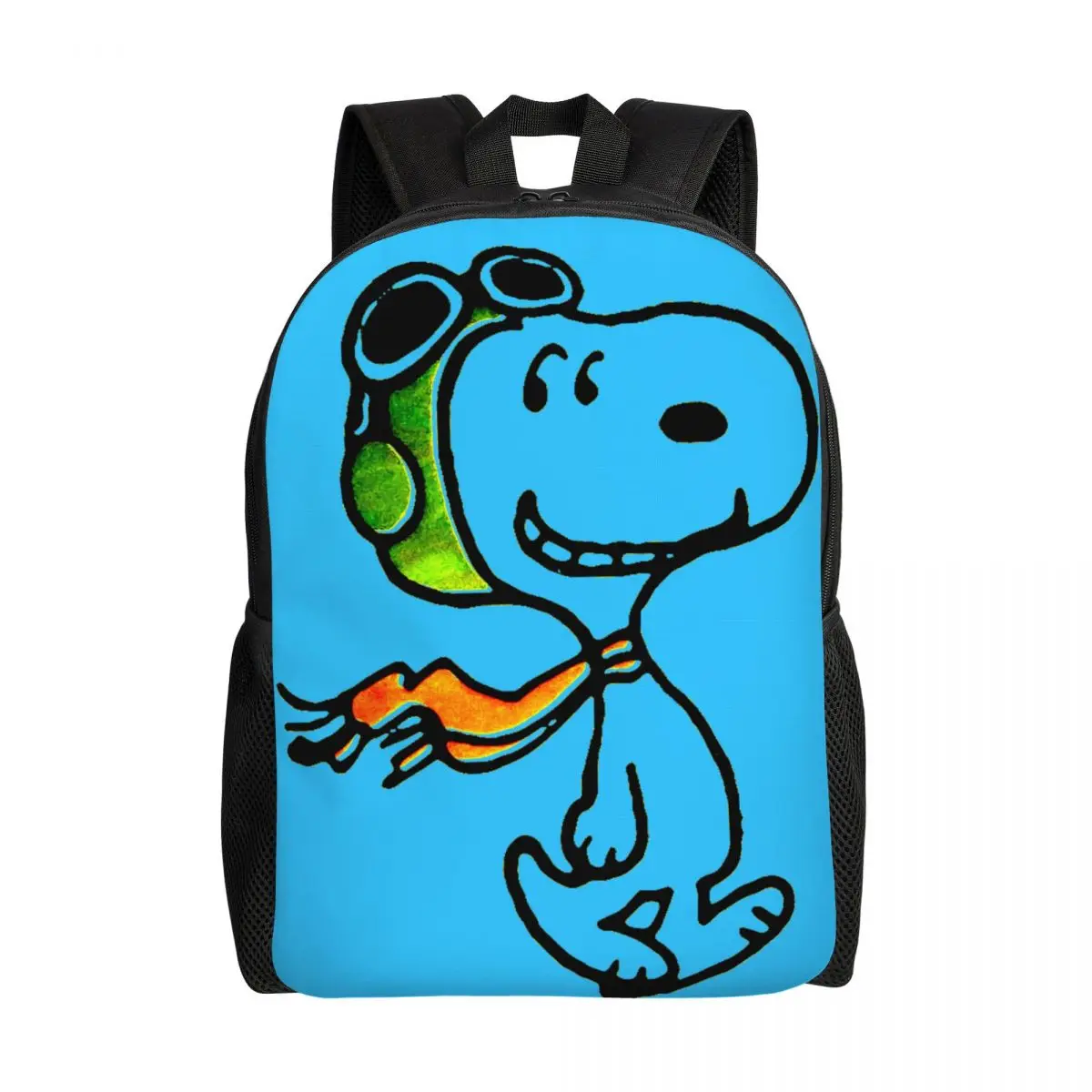 Mochila personalizada Snoopys Flying Ace feminina masculina casual para bolsas escolares universitárias