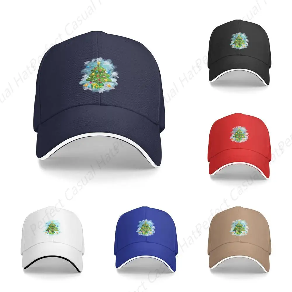 Hot-Selling Funny Birds Decorate The Christmas Tree Caps Sandwich Peaked Caps Trucker Hat Unisex Outdoor Sport Travel Sun Visor