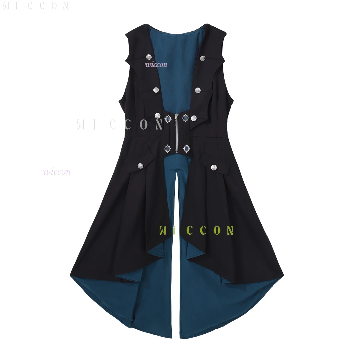 Ouji Jirai Kei Lolita Donkere Kleding Vrouwen Femboy Outfit Hof Unisex Jurk Fancy Gothic Korte Lange Mouw Retro Blouse Shorts - afbeelding 1