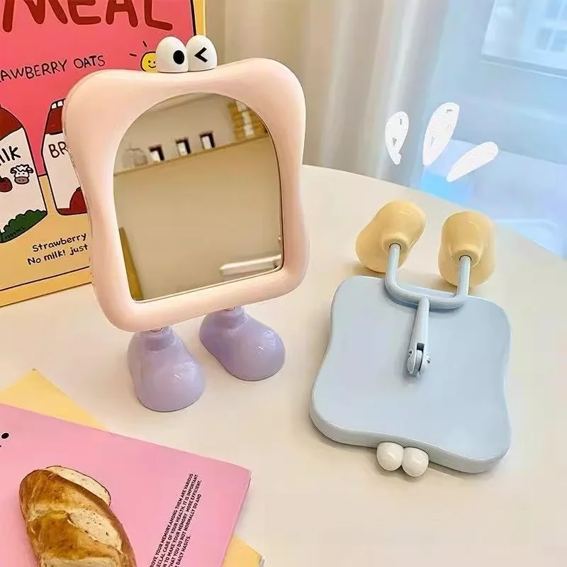 กระจกพกพาแบบตั้งโต๊ะ ดีไซน์น่ารัก ความคมชัดสูง เหมาะสำหรับนักเรียน ใช้ในสำนักงาน สร้างสรรค์ บำบัดอารมณ์ รุ่น Sle PISSA