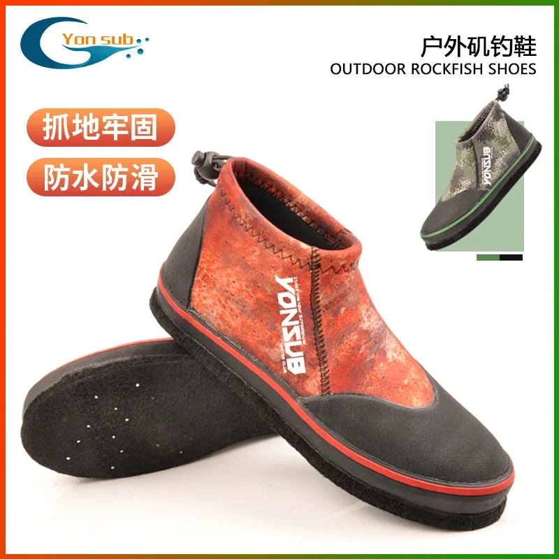 Fishing shoes rock professional sea fishing anti-slip steel spikes felt bottom rock fishing shoes men women's sea fishing shoes