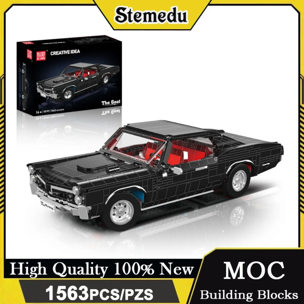 

MOULD KING 10199 GTO Muscle Bike Sports Car Model Building Block Set DIY Assemble Kit Collectible Toy for Kids Adults