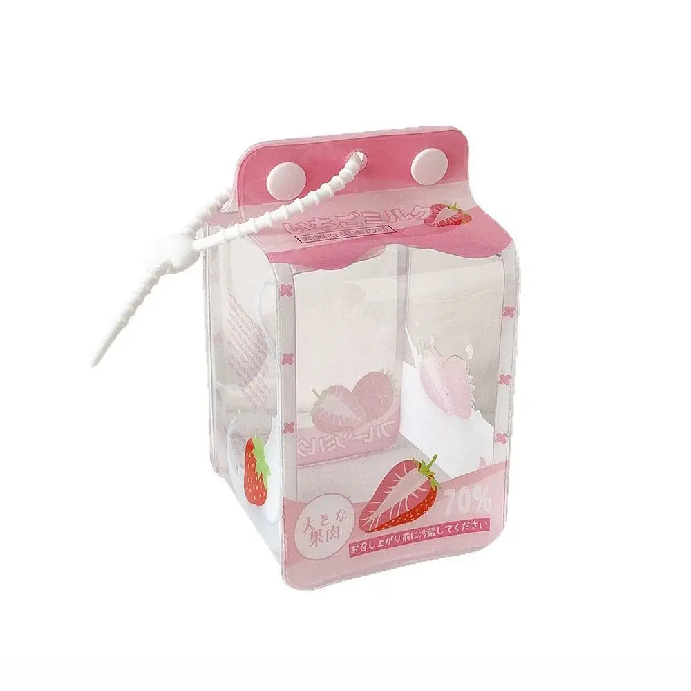 Cartoon PVC Doll Display Bag Clear With Lanyard Cotton Doll Out Bag 10cm Doll Storage Doll Protective Pouch Outdoor Travel