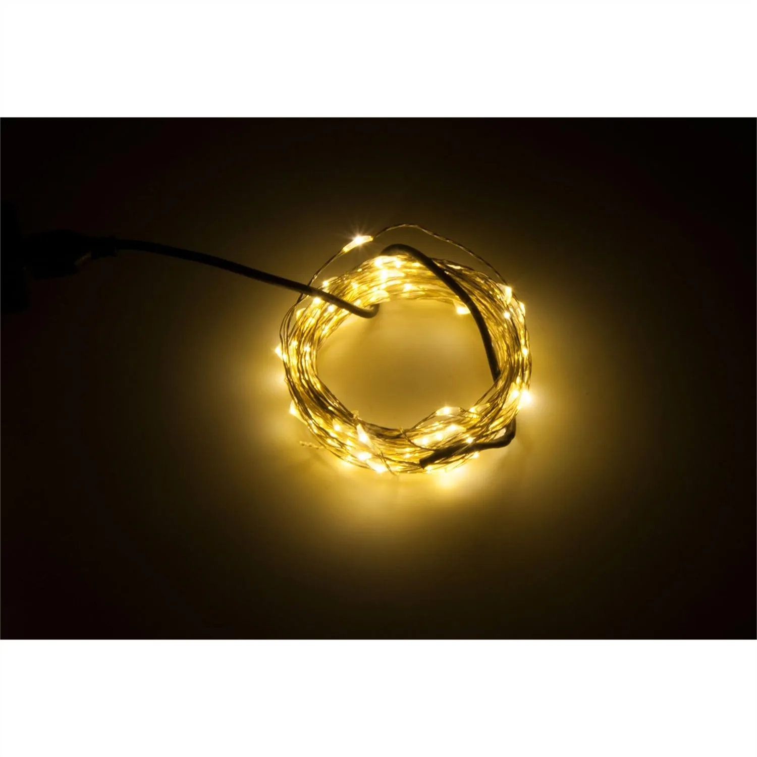 

USB LED Fairy Lights 50 Bulbs 16Ft Silver Wire Starry String Lights For Bedroom Patio Garden Party Wedding Commercial Decoration Warm White