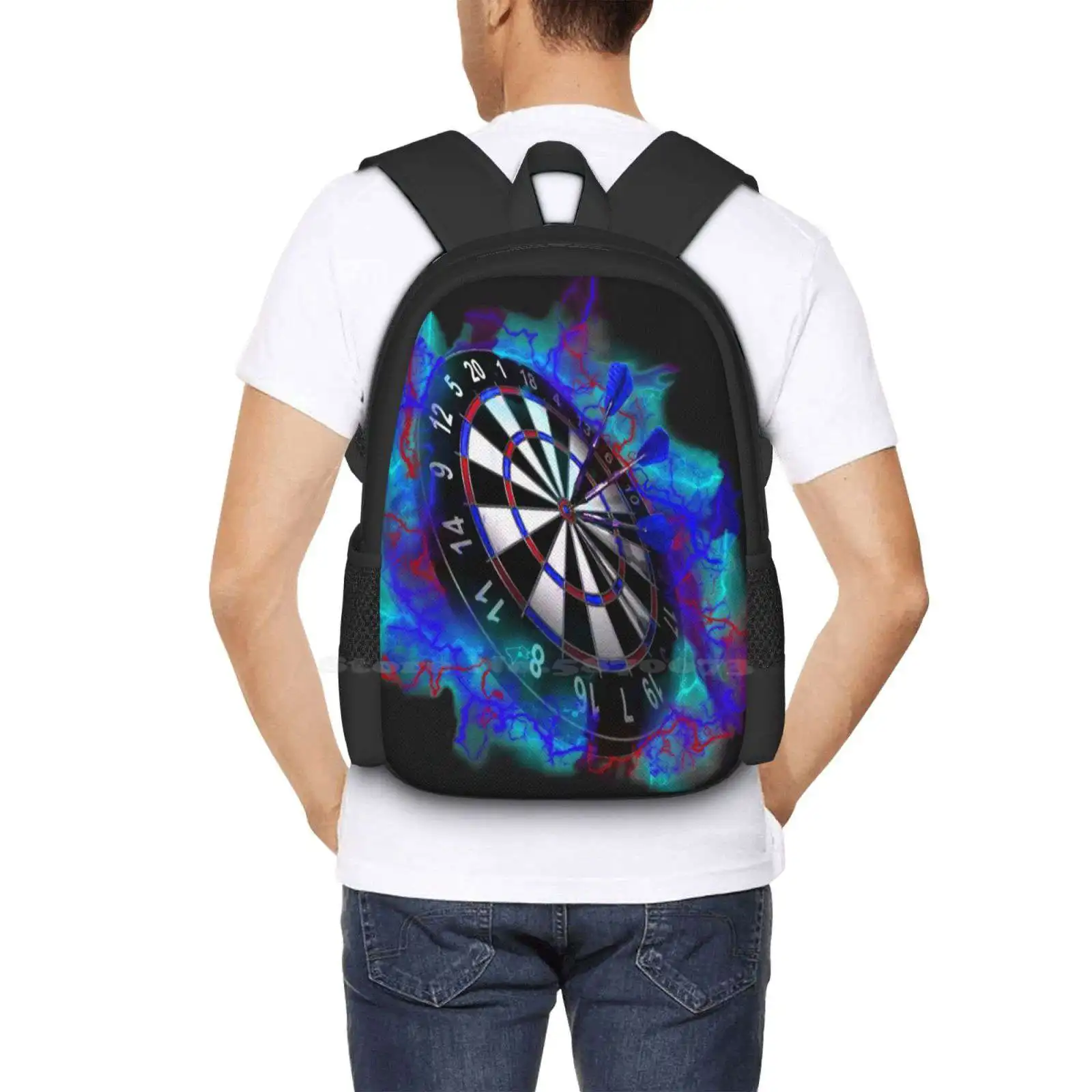 Electrifying Hot Sale Schoolbag Backpack Fashion Bags Lightning Darts Board Game Games Awesome Blue Shocking Electric Cool image 6