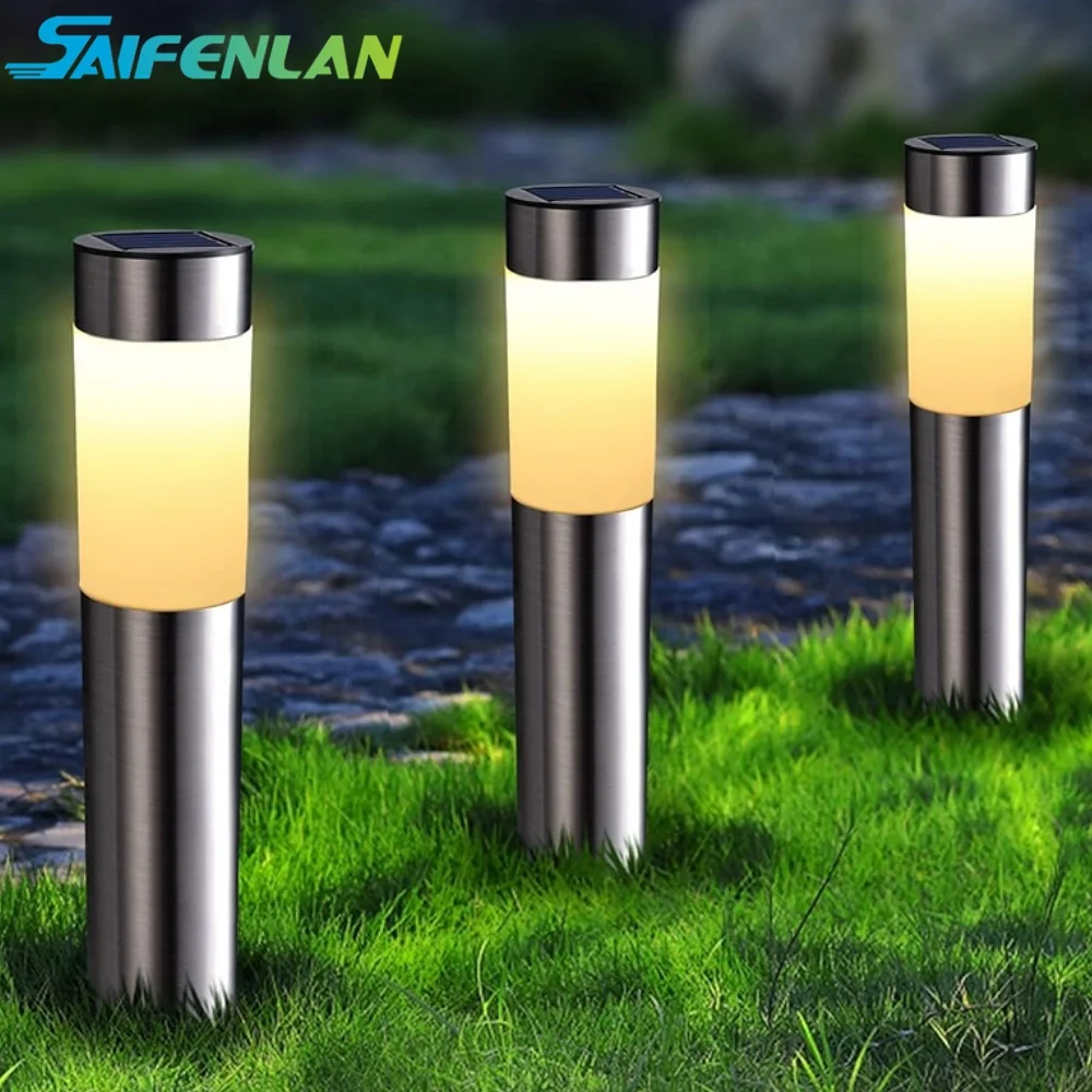 

Stainless Steel Solar Pathway Lights Outdoor Bright Solar Lawn Garden Lights Outside Lights for Yard Walkway Driveway Path