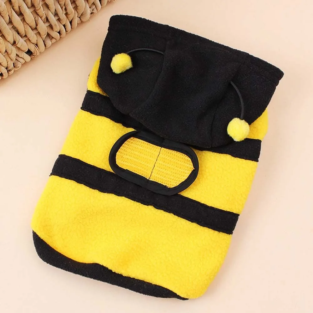 Soft Bee Pet Puppy Coat Breathable 9 Sizes Fleece Clothes Pet Jumpsuit Costume Pets Dogs Clothing for Small Medium Pets