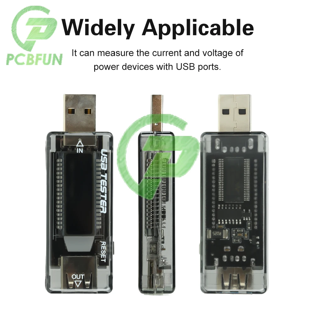

USB Power Meter Tester IPS LCD Display Voltage Current Monitor Plug Play Compact Design for USB Devices