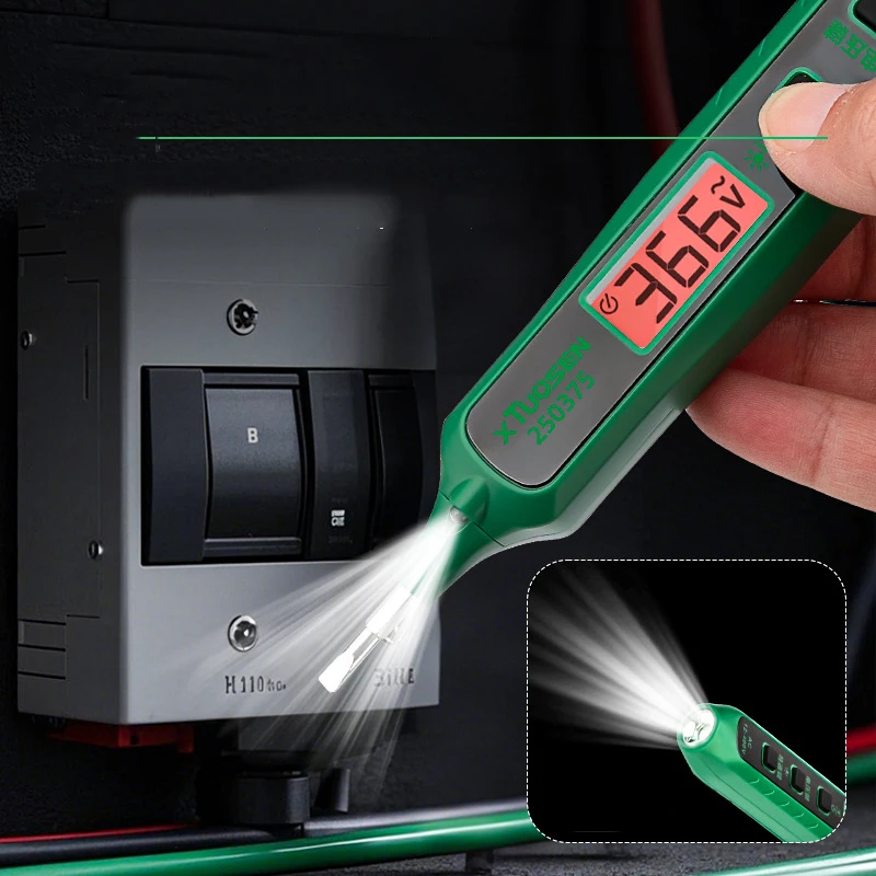Penna per test elettrico per elettricista Penna a induzione multifunzionale a doppio scopo Misura la penna elettrica 220v per misurare le perdite del punto di interruzione