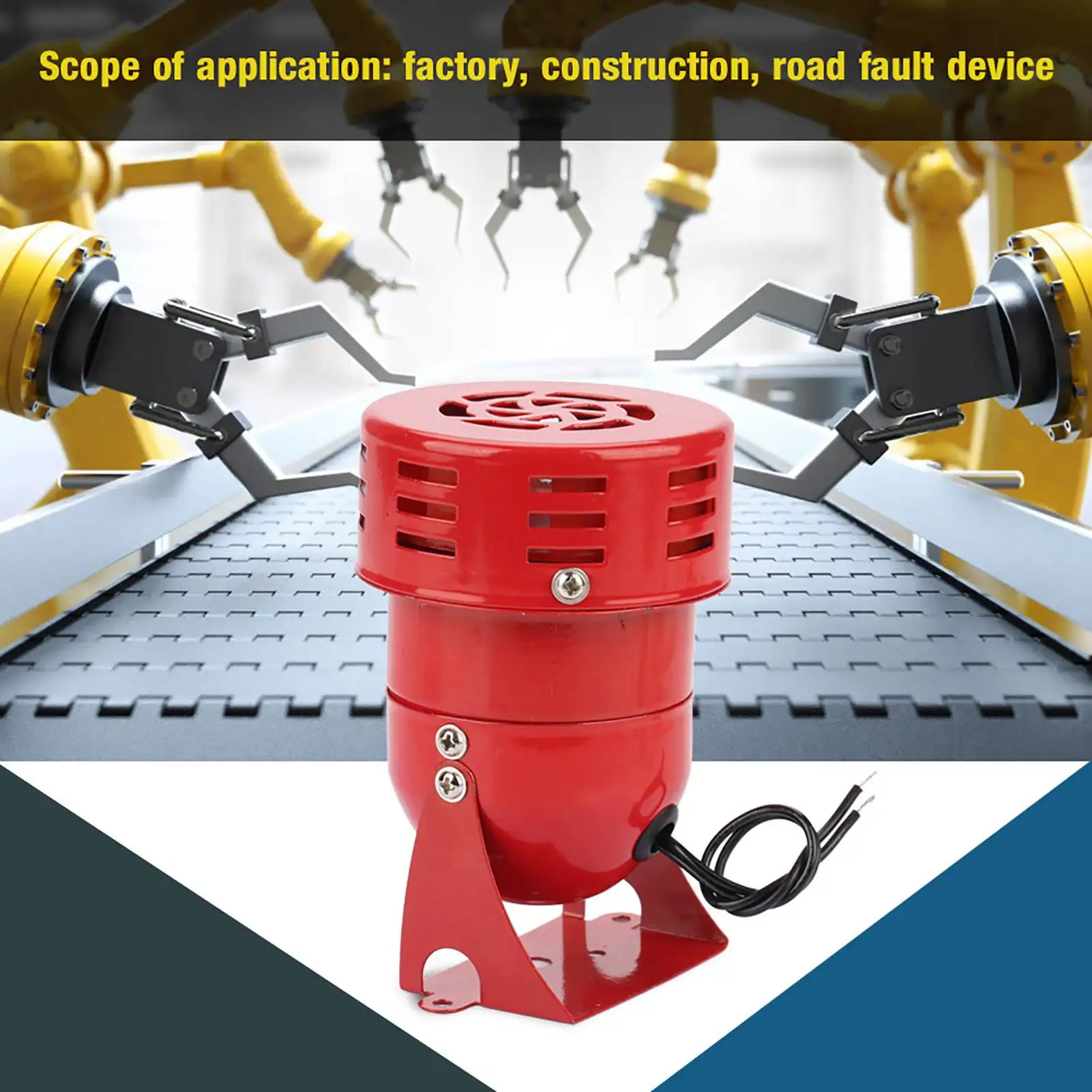

MS-190 MS-190 Motor alarm Motor alarm 120DB Red Mini Metal Motor Alarm Industrial Sound Electrical Guard Against Theft MS-190