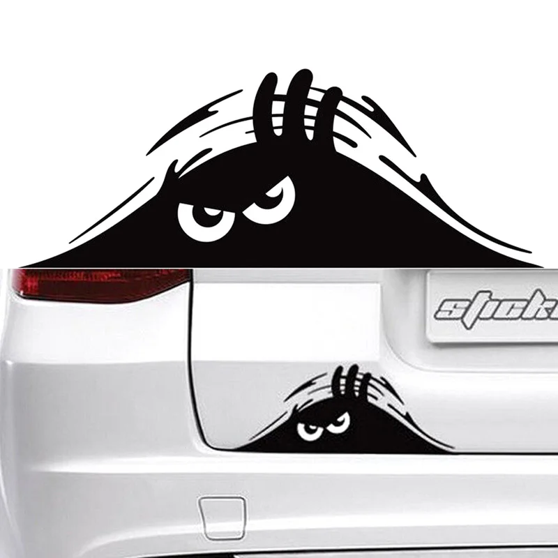 3D Dune Sand Monster Peeking Peering Car Sticker Creative Funny Vinyl Decal Sticker Trim Waterproof Car Decoration Accessories