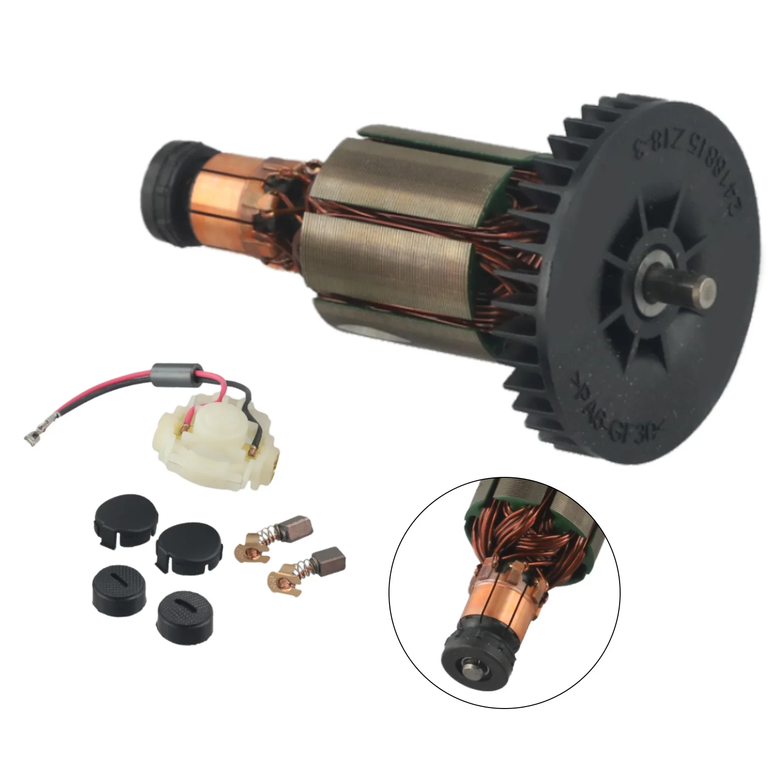 For BGA450 BGA452 DGA452 GA400 BGA402 Carbon Brush Holder Armature Cap Set Power Tool Replacement Parts 619218-8
