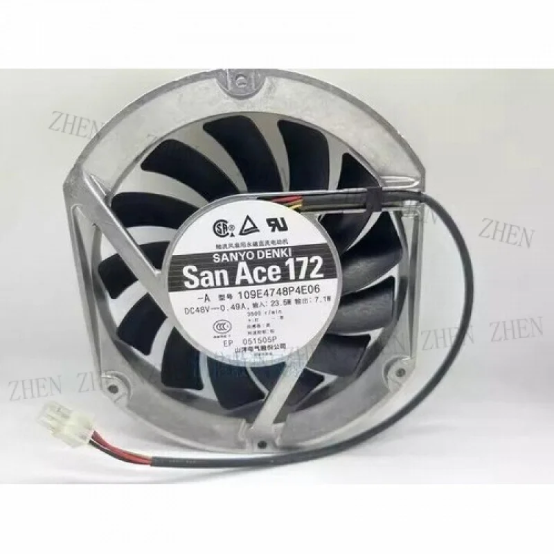Y  109E4748P4E06 17225 DC48V 0.49A 17CM 4-Pin High Airflow Cooling Fan