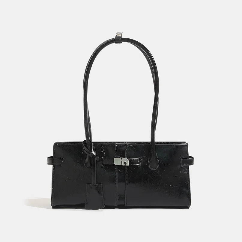 

Retro Women Baguette Bags Leather Ladies Shoulder Bags Fashion Woman Handbags