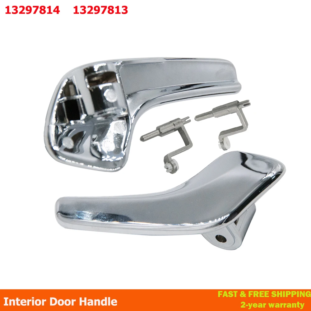 Aluminum Plated Plastic Stainless Interior Door Handle Fit For Opel Corsa D Left Right Doors 2006-2014 13297814 13297813