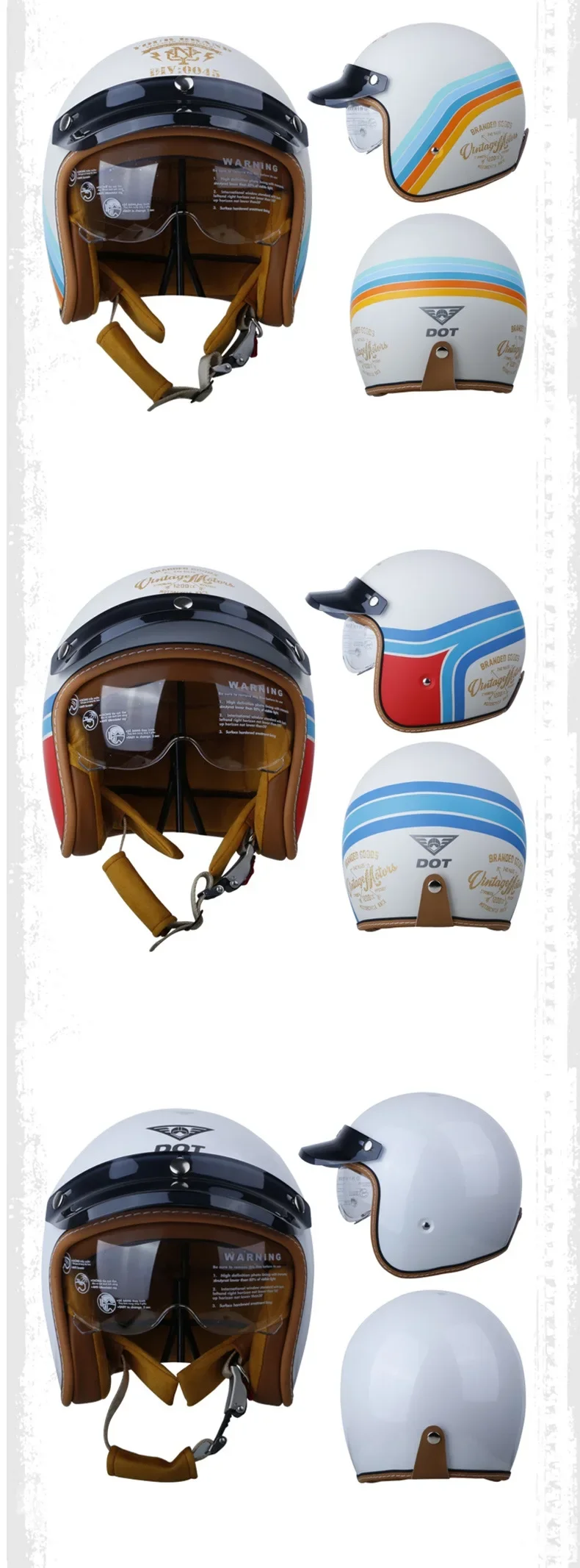 DOT Certification Women and Men Classical Carbon Fiber Motorcycle 3/4 Helmet Adults Moto Electric Scooter Open Face Helmet