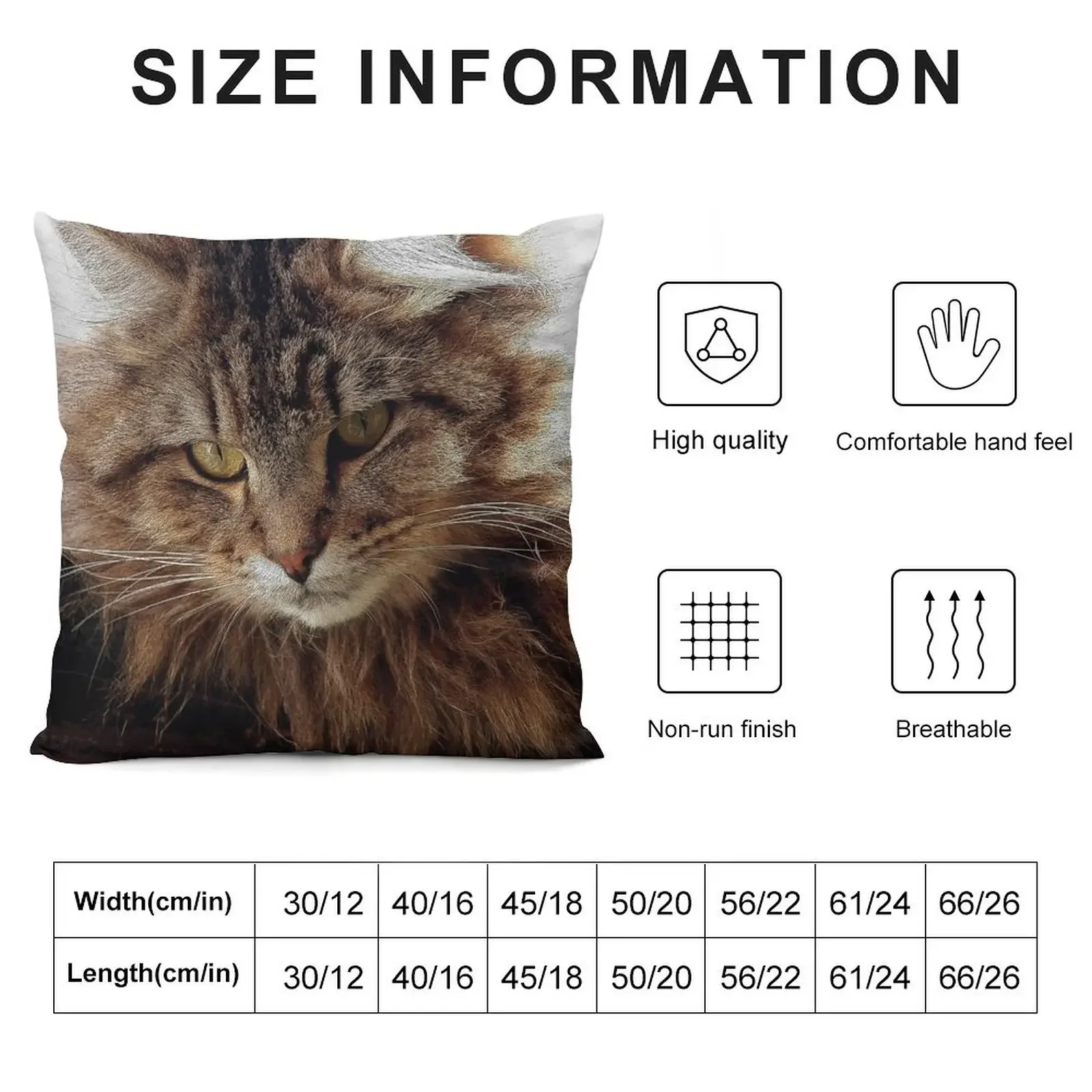 Maine Coon Cat Artwork Throw Pillow ornamental pillows for living room Bed pillowcases Cusions Cover pillow