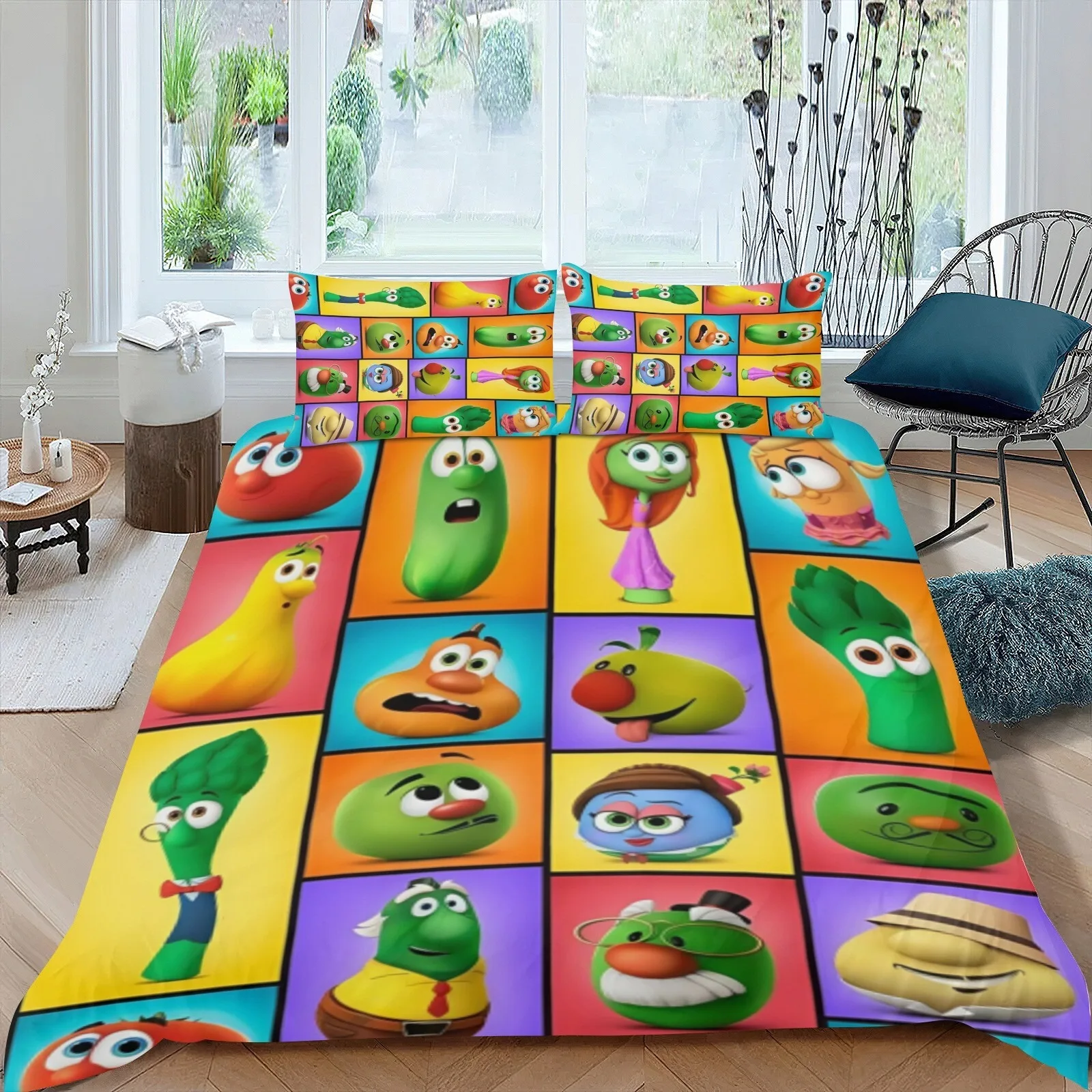 set-di-biancheria-da-letto-con-motivo-casa-cartoon-e-veggie-tales-copripiumino-e-federa-regalo-per-bambini-ragazze-ragazzi-e-adulti-disponibile-in-misure-singole-doppie-king-e-grandi-dimensioni