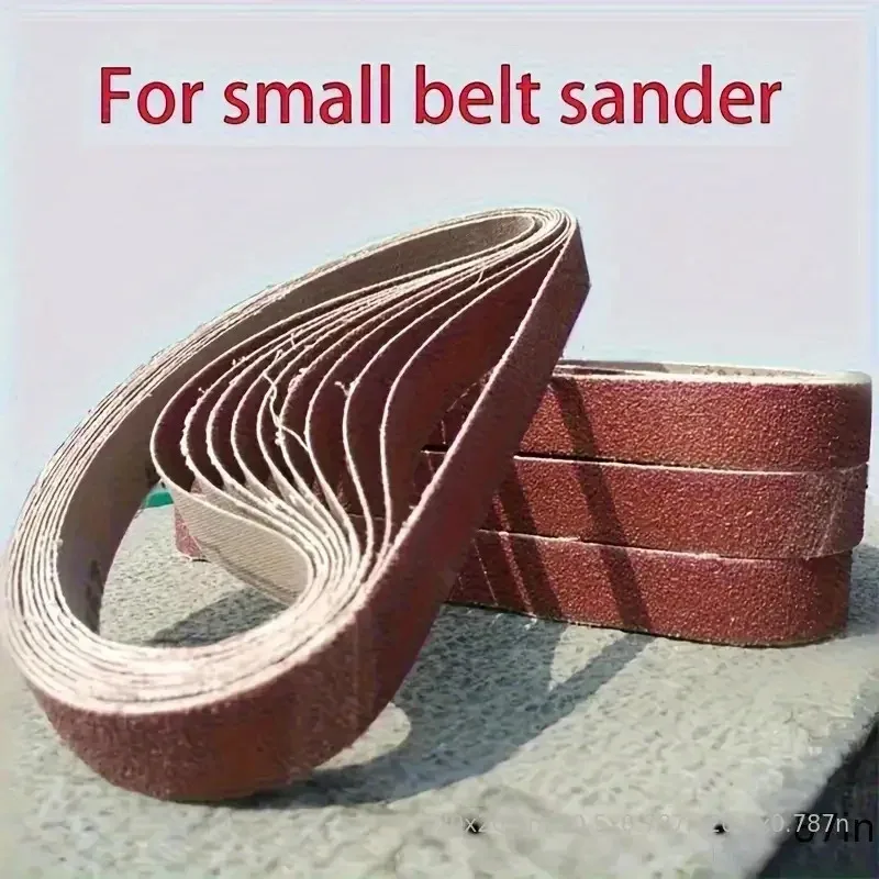 

520x20mm 10pcs 60/100/240/320/800#Small Mini Belt Sander For Grinding Stainless Steel Polishing Rust Removing Abrasive Fabric