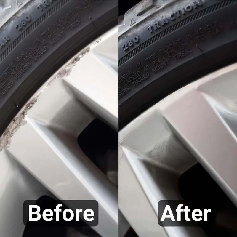 Preparat do renowacji metalu felg motocyklowych i samochodowych, dodający połysk, usuwający rdzę i oksyd, polerujący, woskujący, powłoka ochronna, środek do naprawy rys na felgach samochodowych.