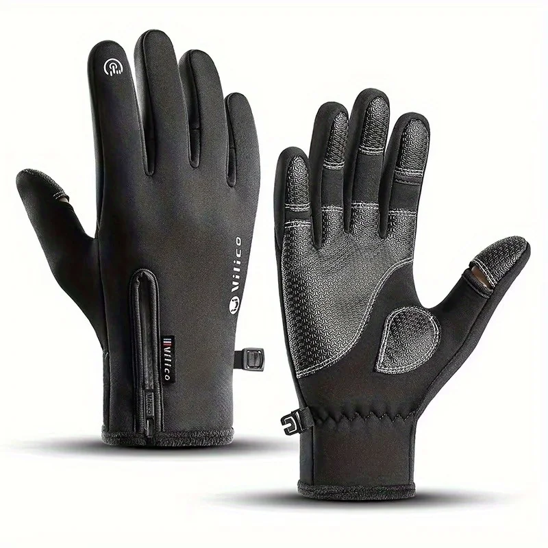 AliExpress NONE All-Weather Fishing  Cycling Gloves - Waterproof Touchscreen Winter Warm