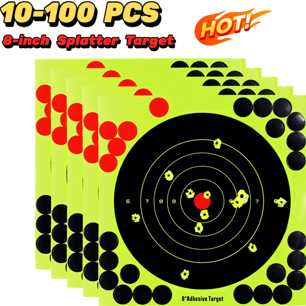 10-100-pcs-8-polegadas-splatter-target-adesivos-de-alta-visibilidade-adesivos-reativos-papel-de-treinamento-de-caca