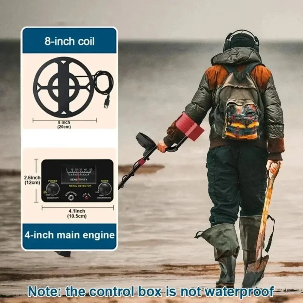 Metal Detector Caccia al tesoro Macchina mineraria per l'oro Posizionamento preciso TC-20 Metal Detector Profondità sotterranea Tracker regolabile