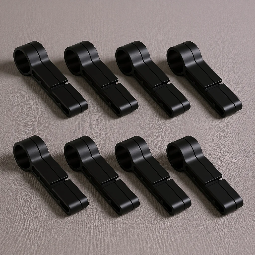 

8pcs Headlamp Clips For Hard Hat Light Clip Durable Plastic Fastening Hook Camping Running Fishing Construction Safety