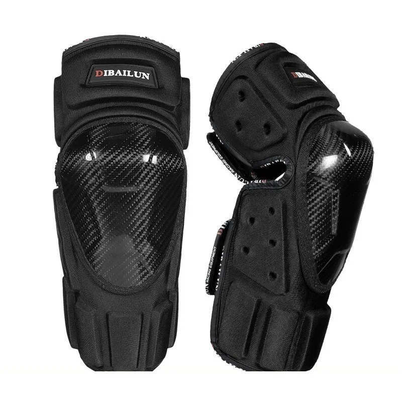 

4-сезонные мотоциклетные наколенники из углеродного волокна, налокотники, мужские ветрозащитные, с медленной ударной стойкой, защита для снаряжения для верховой езды, четырехсекционный рыцарь