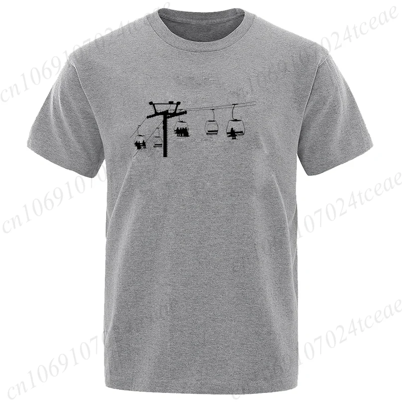 New Ski Lift T-Shirt Mens Ladies Unisex Skiing Gift Extreme Sports Tees Skier Casual Pride T Shirt Men Unisex Fashion Tshirt Top