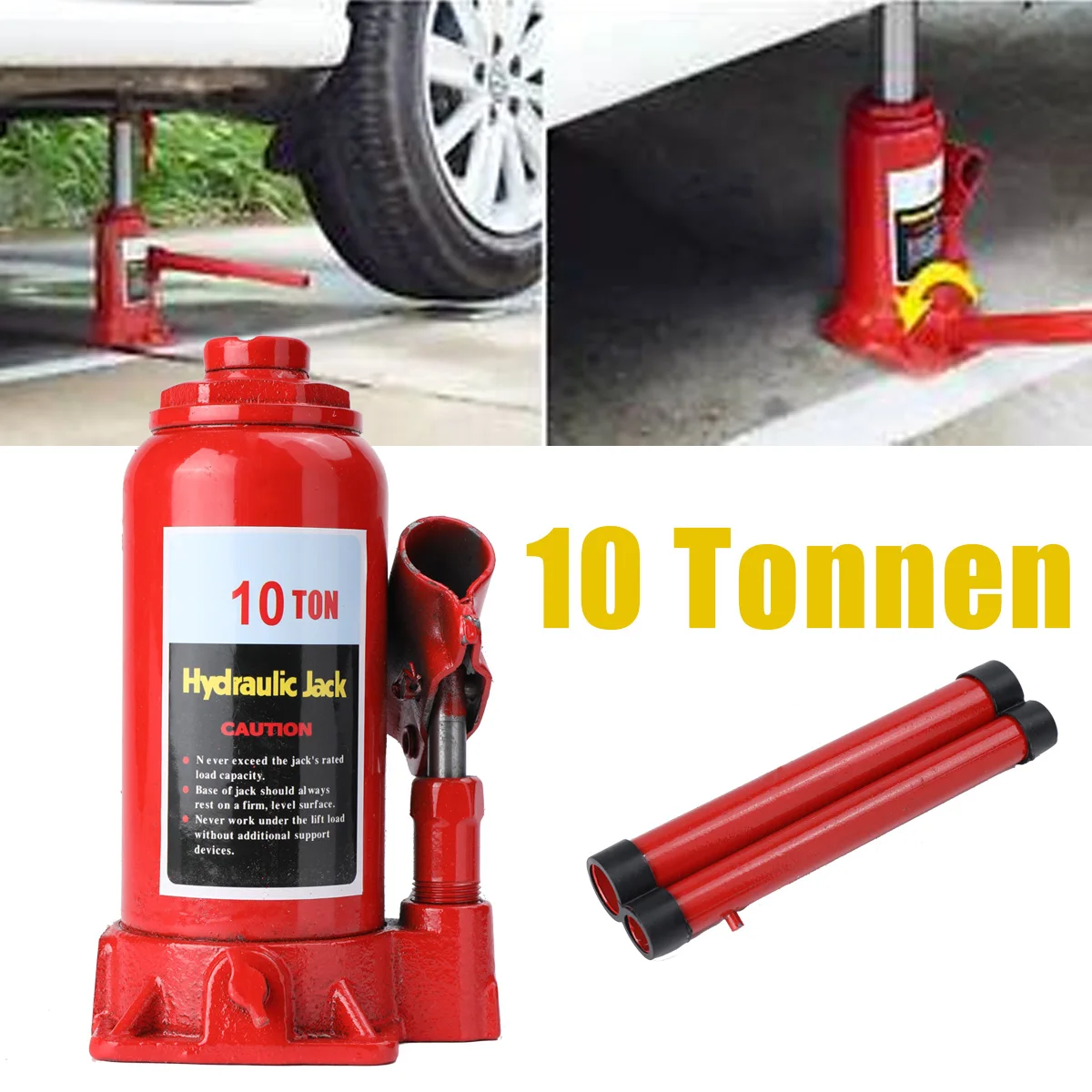 10 طن زجاجة هيدروليكية جاك رفع السيارات رافع الصلب أداة إصلاح السيارة