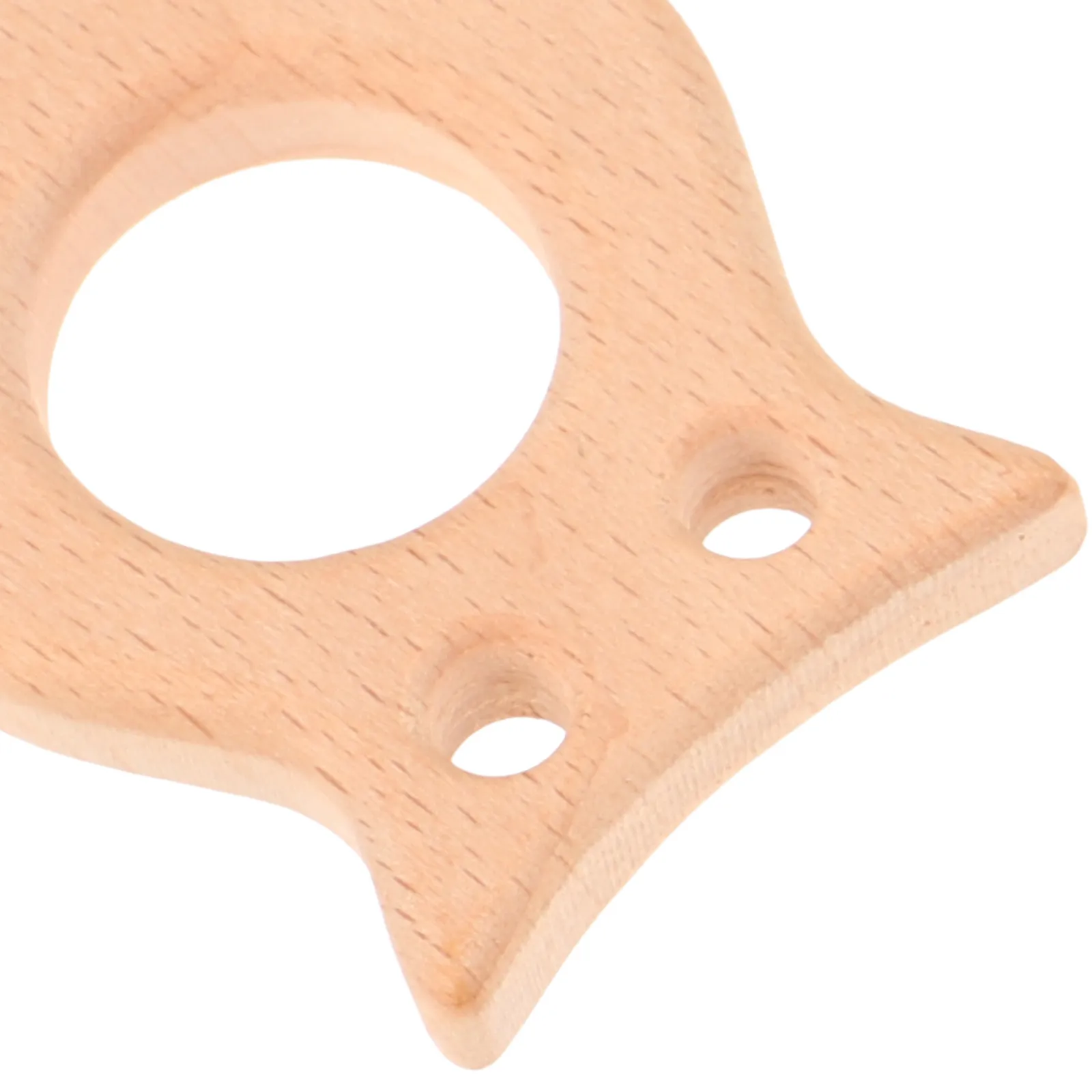 4Pcs Beechwood Teether Set Animal Shaped Teethers for Infant Toddler Penguin Owl Cat Hobbyhorse Soothe Gums Enhance Recognition