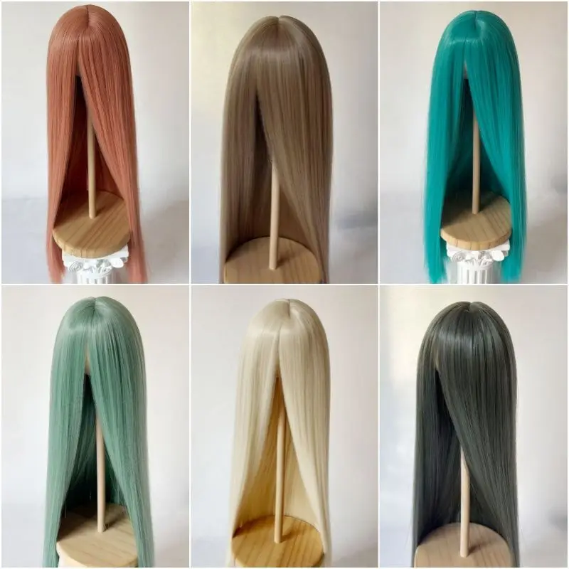 

1/3 1/4 1/6 Doll's Wig for 60/45/30cm Bjd Doll Long Straight Hair with Long Bangs Girl Toys Dress Up Doll Accessories, No Doll