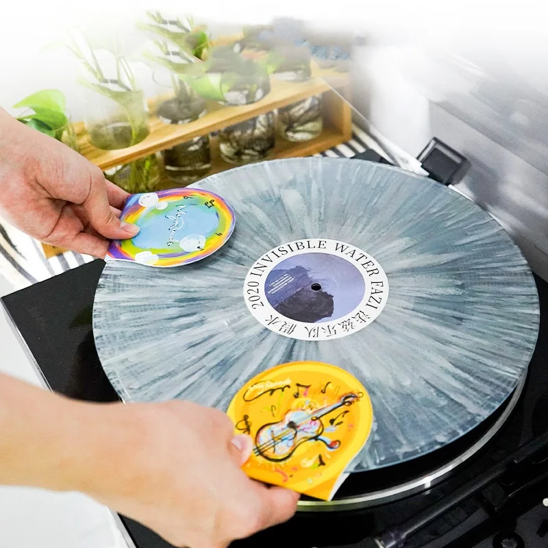 Pince de retrait de disque vinyle LP pour une manipulation facile, polymères de protection des livres, 2 couleurs, sans empreintes digitales, ensemble de 2 pièces