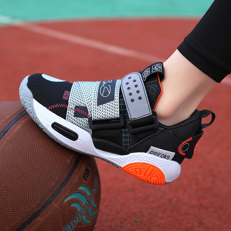 Children Shoes Basketball Shoes For Kids Child Boy Basket Trainer Shoes Sneakers Thick Sole Non-slip Children Sports Shoes