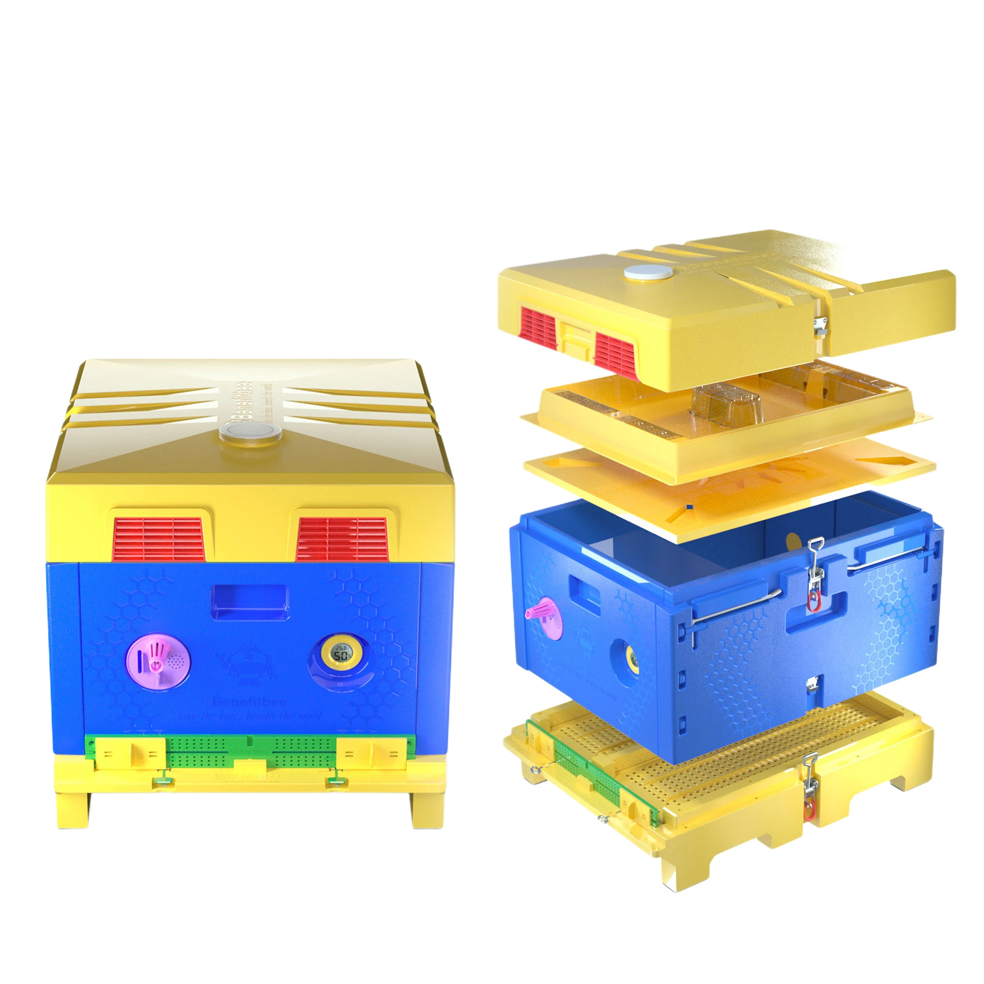 Insulated Plastic Thermal Beehive Full Set,  with Ventilation & Feeder New  Beekeeping Multifunction Beehive Box
