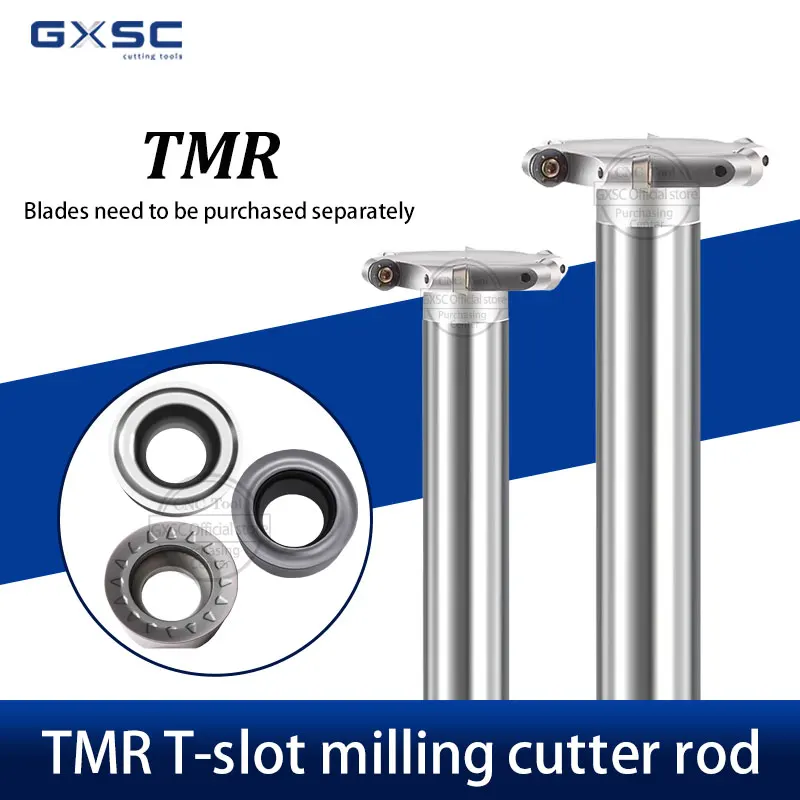 

TMR T-Shaped Groove Milling Cutter Rod Slotted Milling Cutter Three Sided Blade Machining Center RCMT RDMW Milling Insert Tools