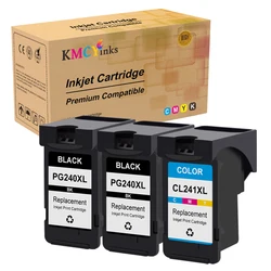 KMCYinks Ink Cartridge PG240 CL241 PG-240 cl-241 240XL 241XL For Canon Pixma MG3522 MG3122 MG3620 MG3520 MG4220 MG3220 MG2220