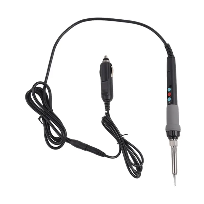 AT16 12V-24V Electric Soldering Iron Kit with LCD Digital Display, Internal Temperature Control, Car Professional Tool Set