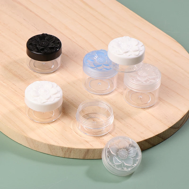 5pcs 10/15/20g Small Clear Miniature Cosmetic Bottles Containers For Balms Portable Dispenser Bottles Travel Organisers