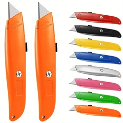 2Pack Utility Knife Box Cutter Retractable Blade Heavy Duty Utility Knife Retractable, Secure Locking,or Home, Office, School