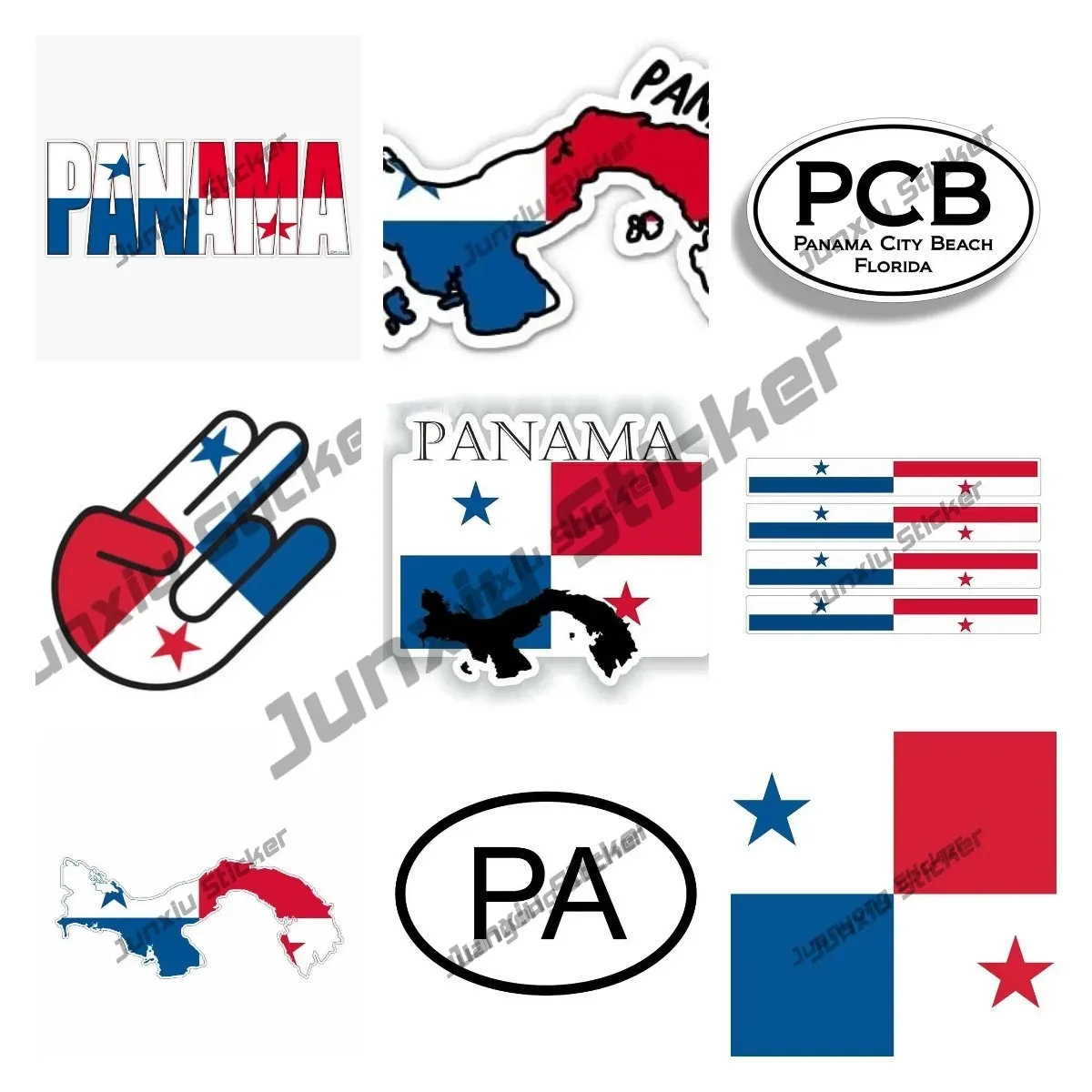Panama Map with Flag Vinyl Sticker Panama country code PA Flag Car Sticker Shocker Personality Motorcycle Reflective Decal