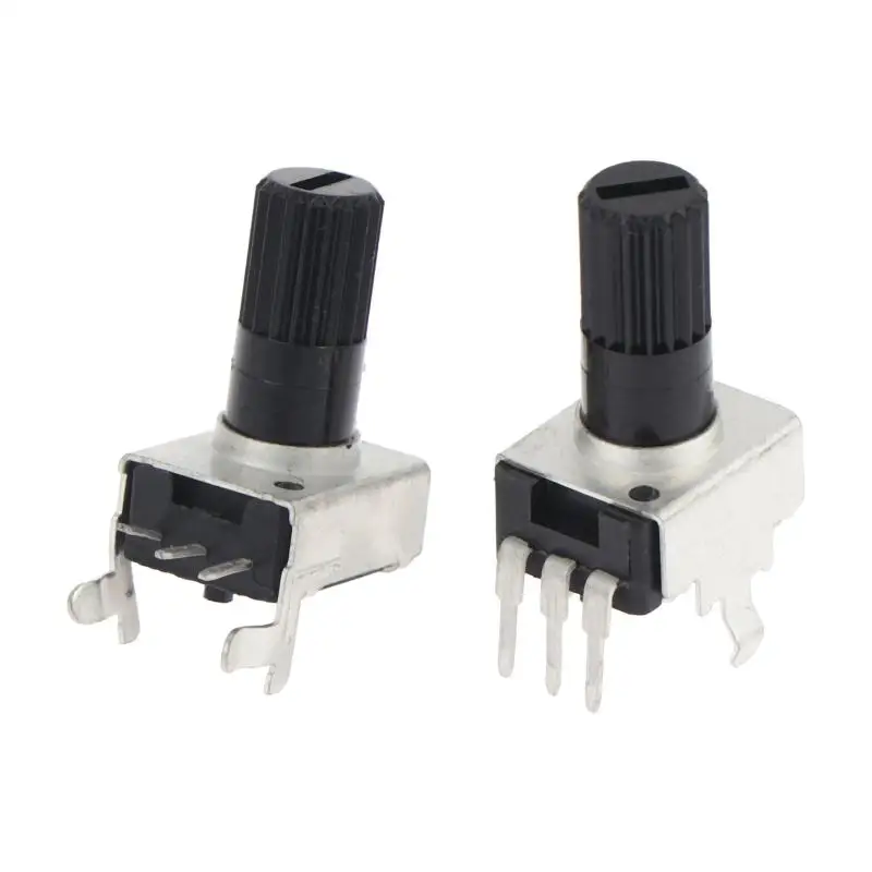 10Pcs RV09 Vertical Horizontal 12.5MM Shaft 10k 20k 50k 100k Adjustable Resistor 3pin Seal Potentiometer