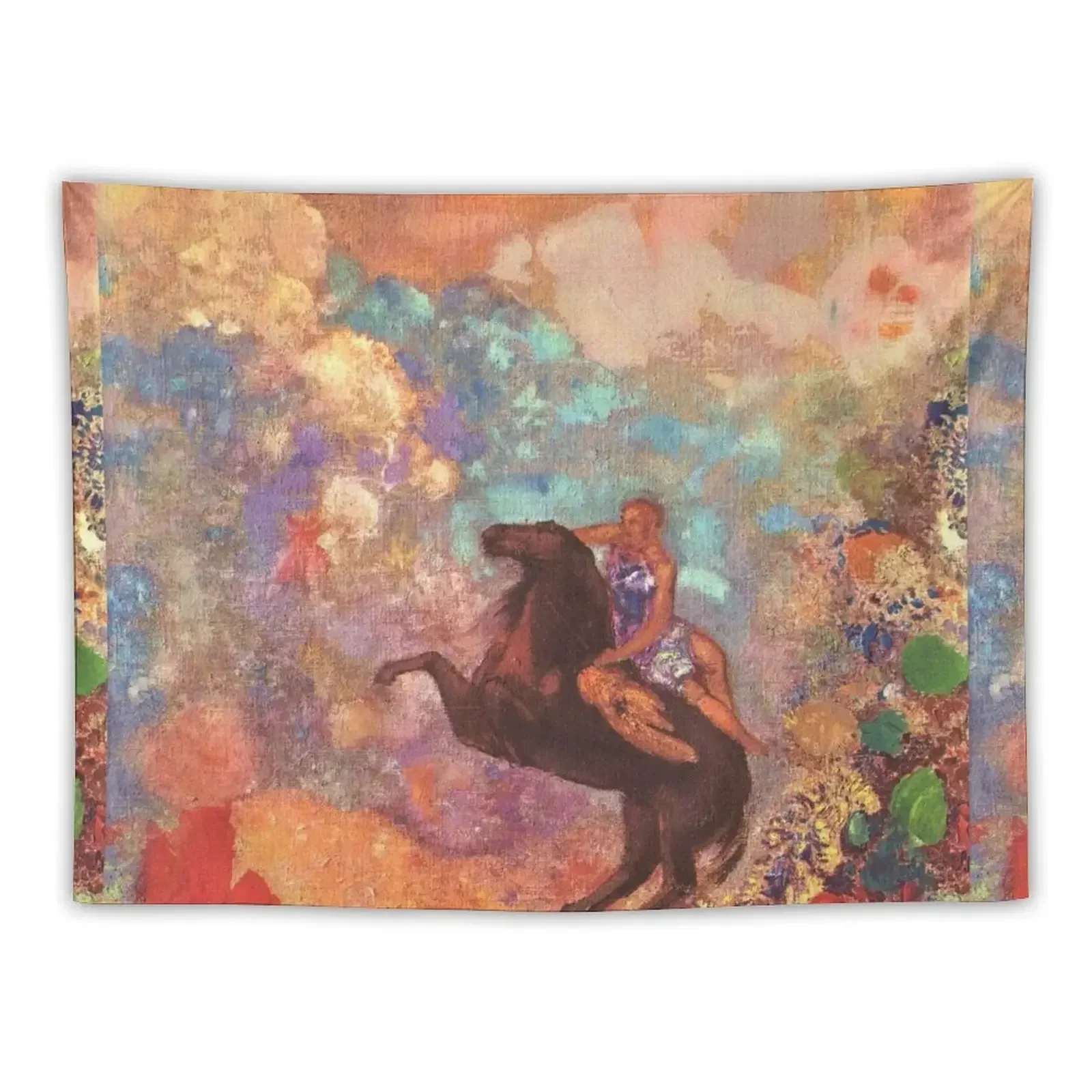 HD The Muse on Pegasus, by Odilon RedonThe Muse on Pegasus (1900) High Definition Tapestry Room Decorator Tapestry