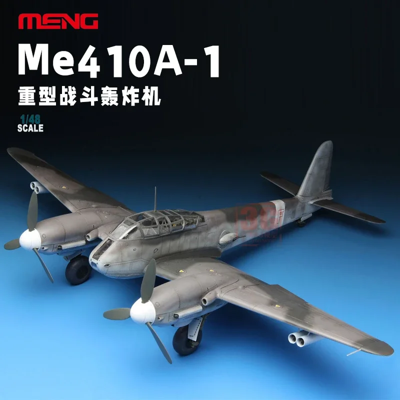 MENG-Kit de modelo de avión de LS-003, Messerschmitt, Me410A-1, bombardero de alta velocidad, 1/48