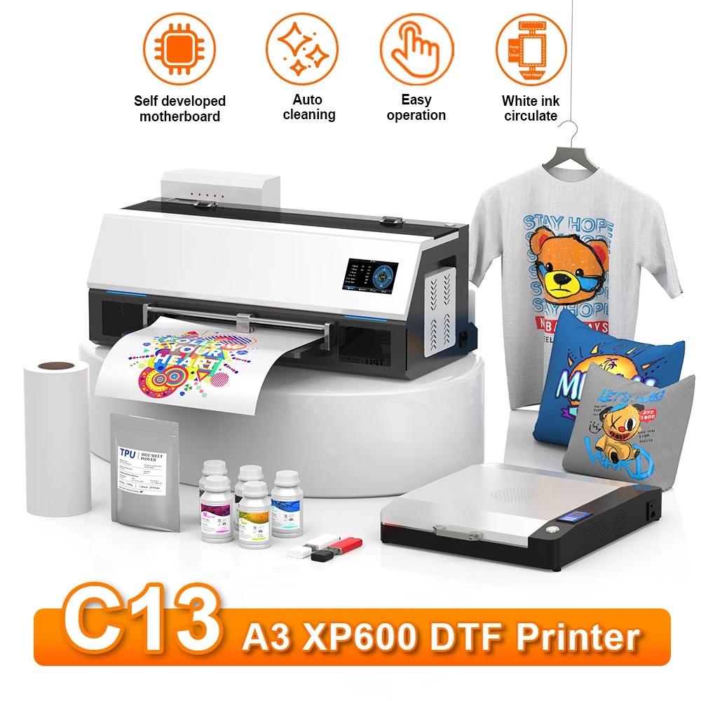 

Принтер A3 DTF Impresora для принтера Epson XP600 DTF, принтер для переноса пленки для рубашек, текстильный принтер, принтер A3 DTF