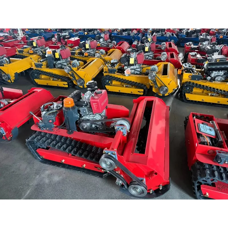 Customized Robotic Smart Lawn Mower Self-Propelled Industrial 24V Rc Cordless Grass Cutter 12/15HP Crawler Diesel Remote Control