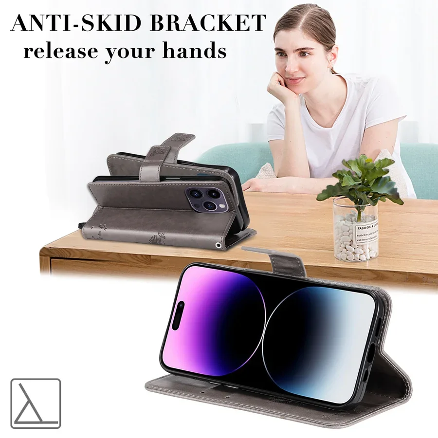 Fashion Tree Custodia per Honor X6A X7A X8A X9A 10 100 20 30 50 70 80 90 Lite Pro 5G Portafoglio Slot per schede Custodia in pelle per telefono